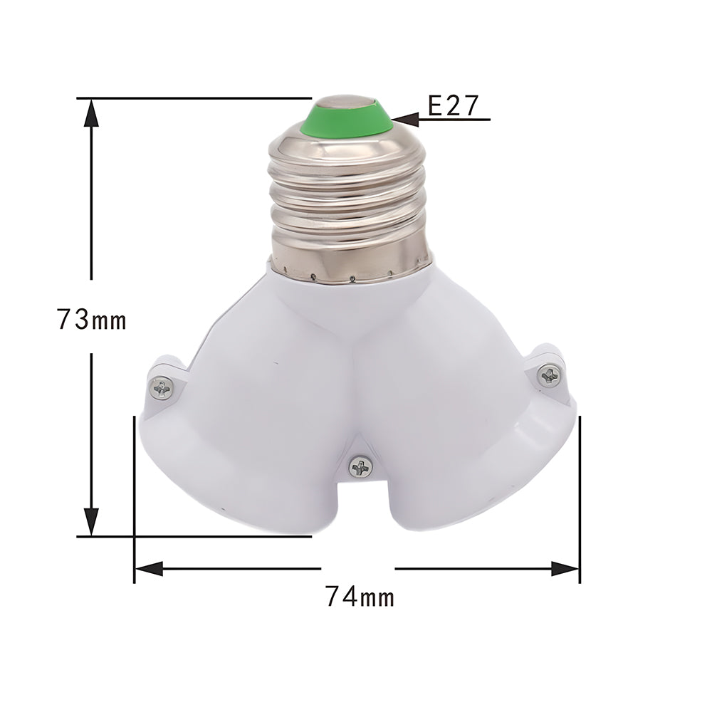 Creative E27 12 Conversion Head 2E27 Lamp Holder Extender  Socket Splitter