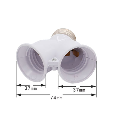 Creative E27 12 Conversion Head 2E27 Lamp Holder Extender  Socket Splitter