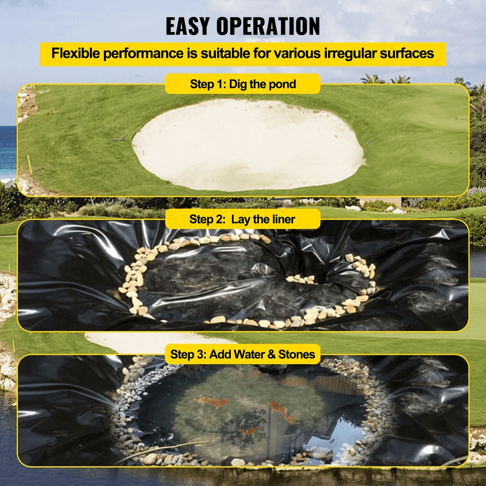 20x25 Ft 20 Mil LLDPE Pond Liner  HeavyDuty Waterproof Fish Pond Liner For Water Gardens Koi Ponds  7