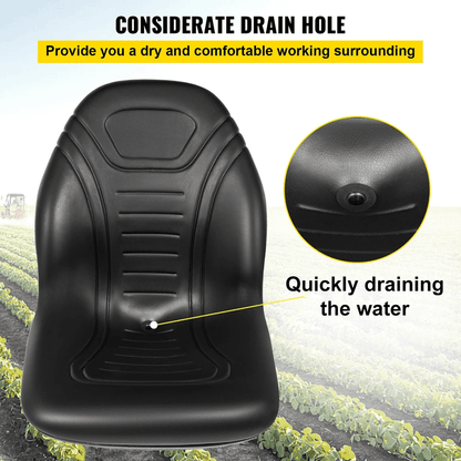 Universal Tractor Seat Vinyl Forklift Seat  Waterproof With Drain Hole Compatible With Yamaha Inclu 3