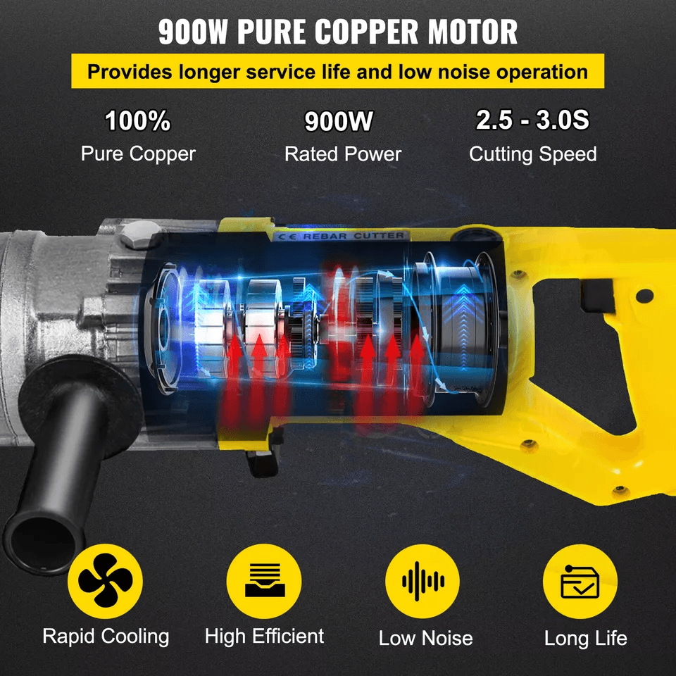 Rebar Cutter Portable Electric Hydraulic 16mm Rebar Cutting Tool For Construction  Steel Bar Projec 6
