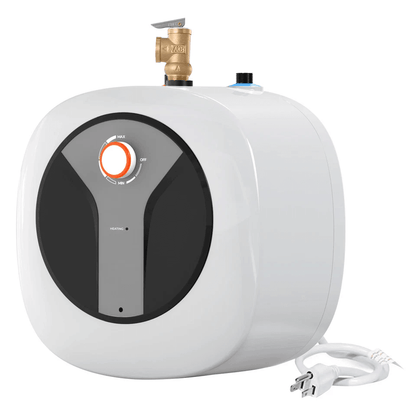 Electric Mini Tank Water Heater, Compact Storage Solution for Instant Hot Water in Showers, Kitchens, and RVs