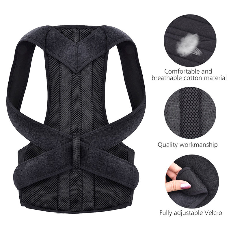 Lumbar Support Back Brace Adjustable Posture Corrector Corset for Scoliosis Relief