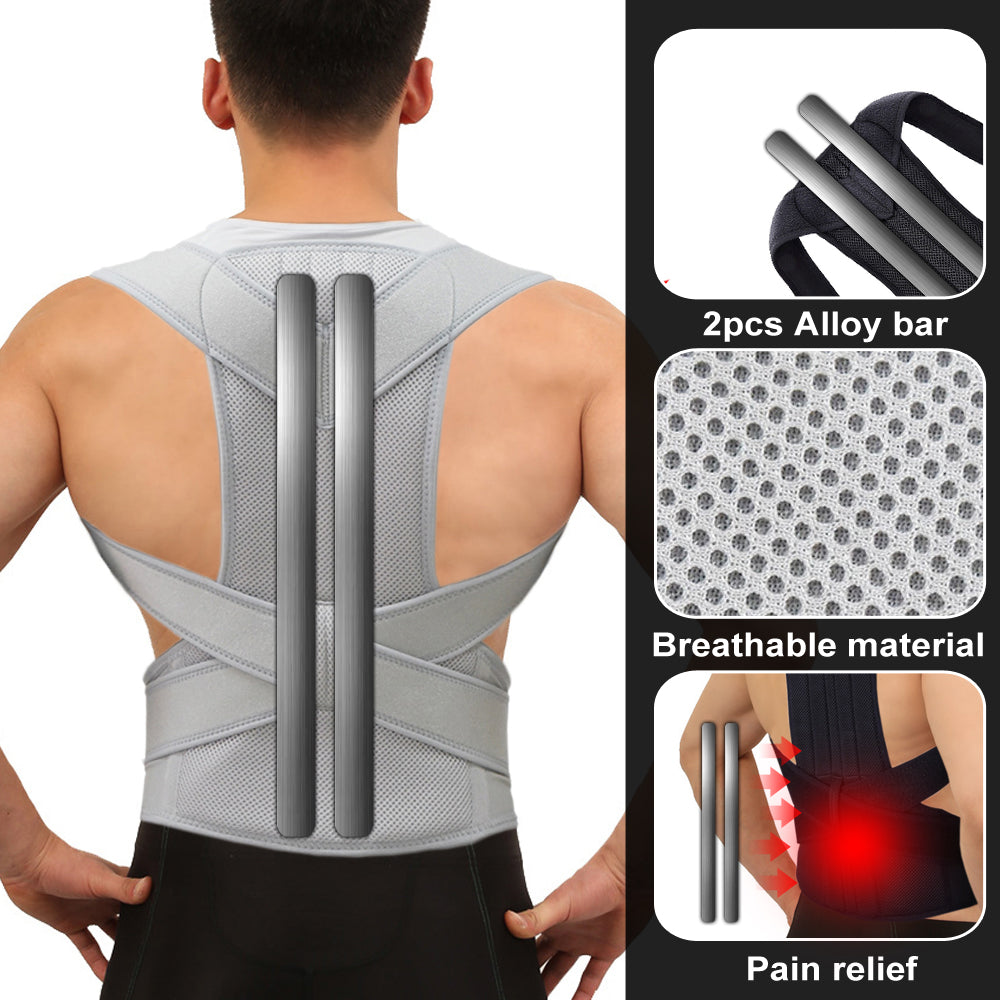 Lumbar Support Back Brace Adjustable Posture Corrector Corset for Scoliosis Relief