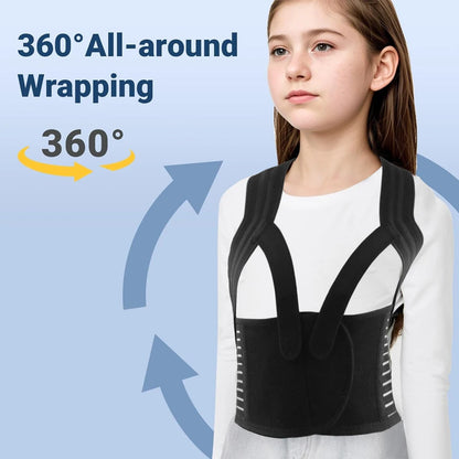 Kids Back Posture Corrector Adjustable Upper Back  Clavicle Support Brace for Thoracic Kyphosis Re