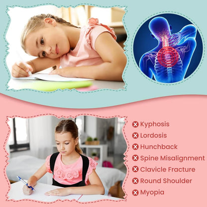 Kids Back Posture Corrector Adjustable Upper Back  Clavicle Support Brace for Thoracic Kyphosis Re
