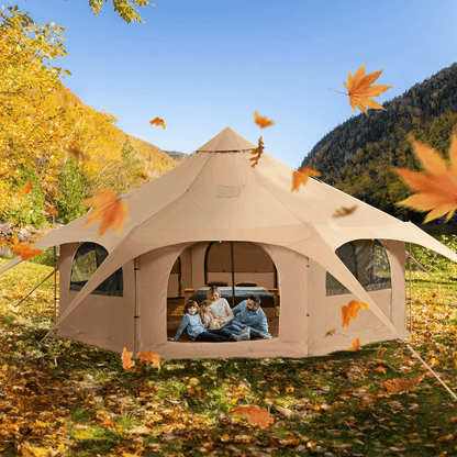 Canvas Tent 4 Seasons 5m Bell Tent For Camping With Stove Jack  Waterproof Spacious 8Person Yurt Te 6