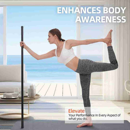 Versatile 5ft Steel Exercise Stick Adjustable Yoga Stretching Tool for Enhanced Mobility  Balance
