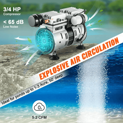 Pond Aerator Pump Lake Aeration System With Timer For Ponds Up To 3 Acres 1