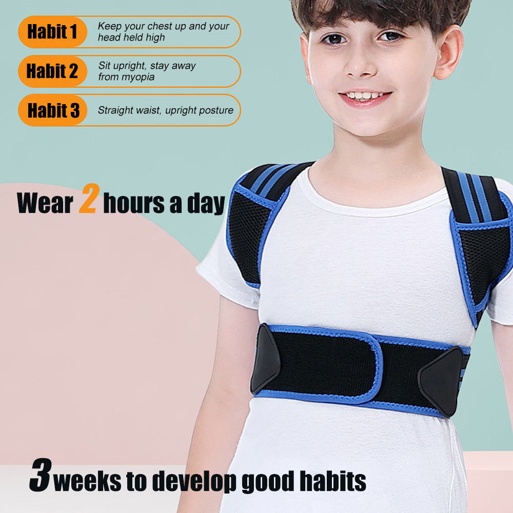 Kids Orthopedic Back Posture Corrector Adjustable Shoulder  Waist Support Belt for Teens