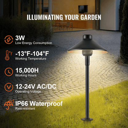 12 Pack Low Voltage Landscape Path Lights 1224V Outdoor LED Pathway Lighting  IP66 Waterproof 3W Re 7