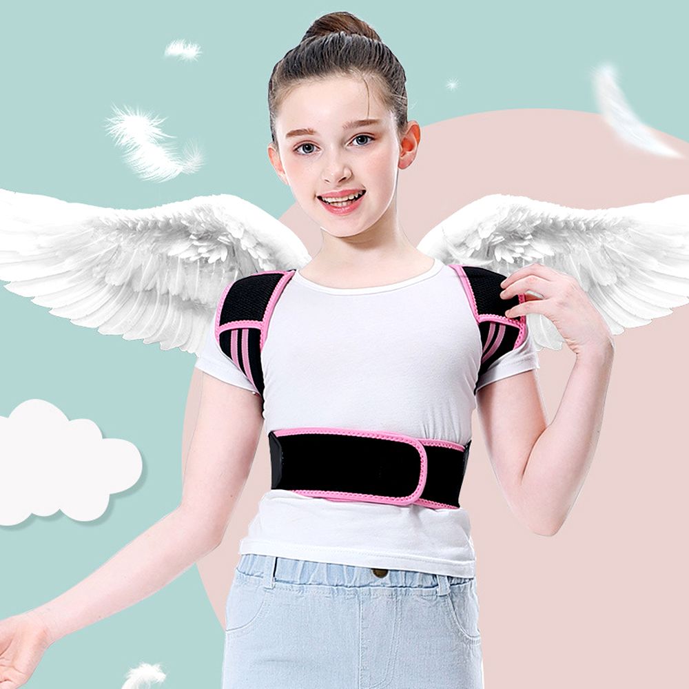 Kids Orthopedic Back Posture Corrector, Adjustable Shoulder & Waist Support Belt for Teens