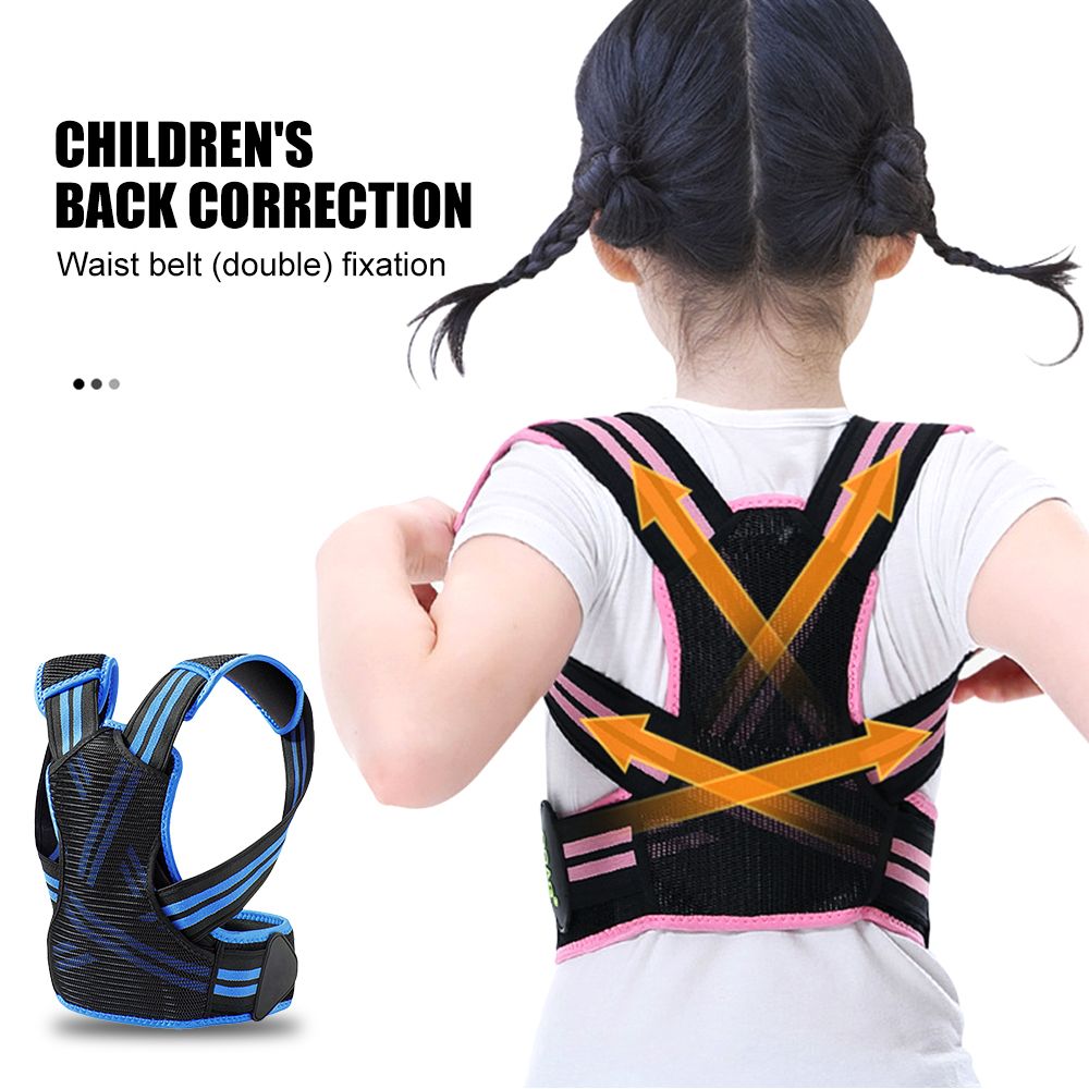 Kids Orthopedic Back Posture Corrector Adjustable Shoulder  Waist Support Belt for Teens