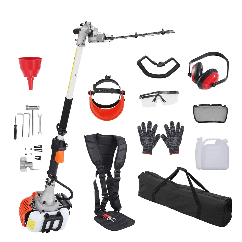 Gas Hedge Trimmer, Powerful Gas-Powered Pole Trimmer with Adjustable Head for Shrubs & Bushes