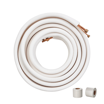Ductless Mini Split Line Set 1/4'' x 1/2'' x 50ft – Insulated Copper Tubing for AC Units, HVAC Systems, and Heat Pumps