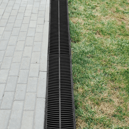 Driveway Channel Drain Kit Plastic Grate Trench Drainage System 1