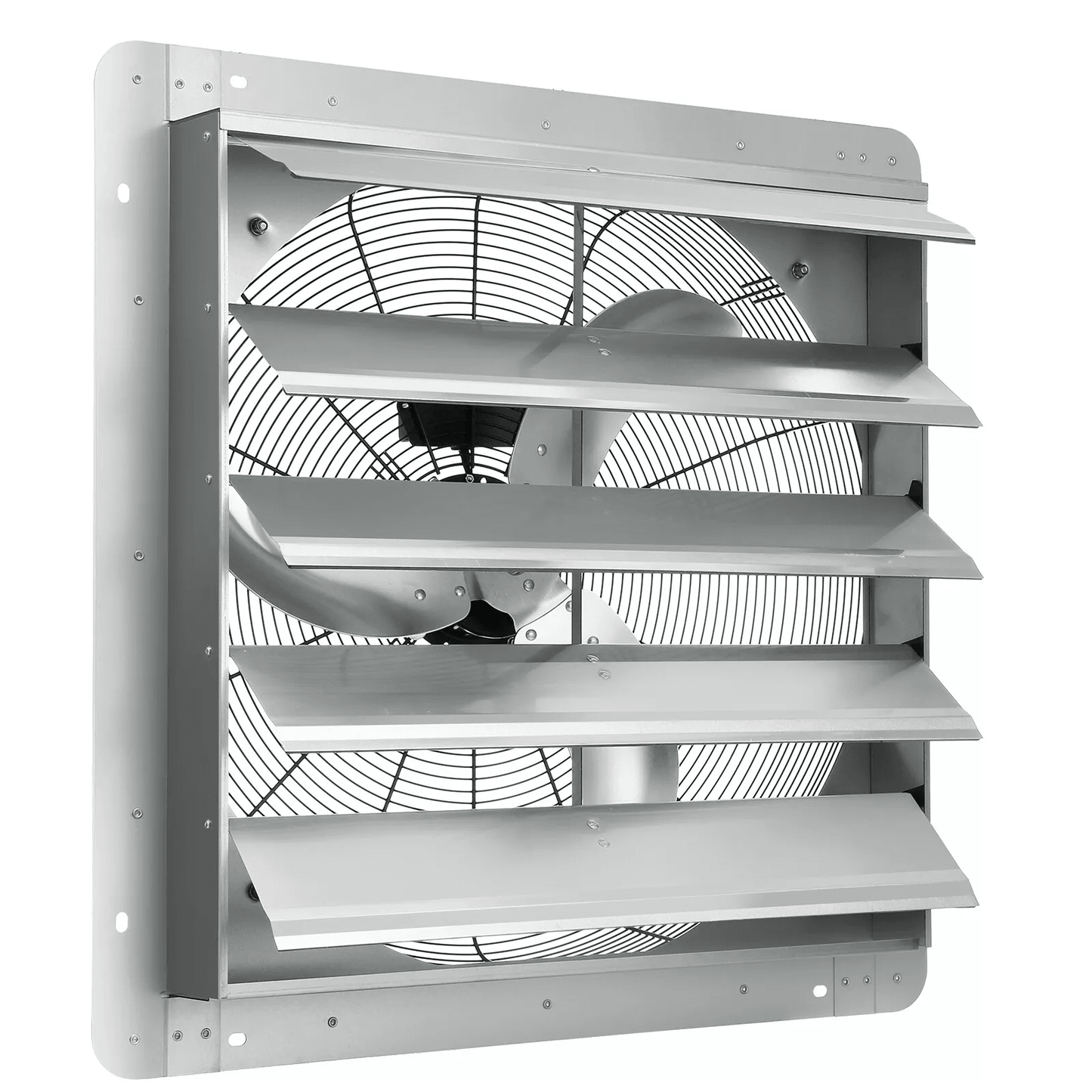 24'' Shutter Exhaust Fan 3320 CFM Wall Mounted Aluminum Ventilation Fan for Shop, Garage, Attic, Greenhouse