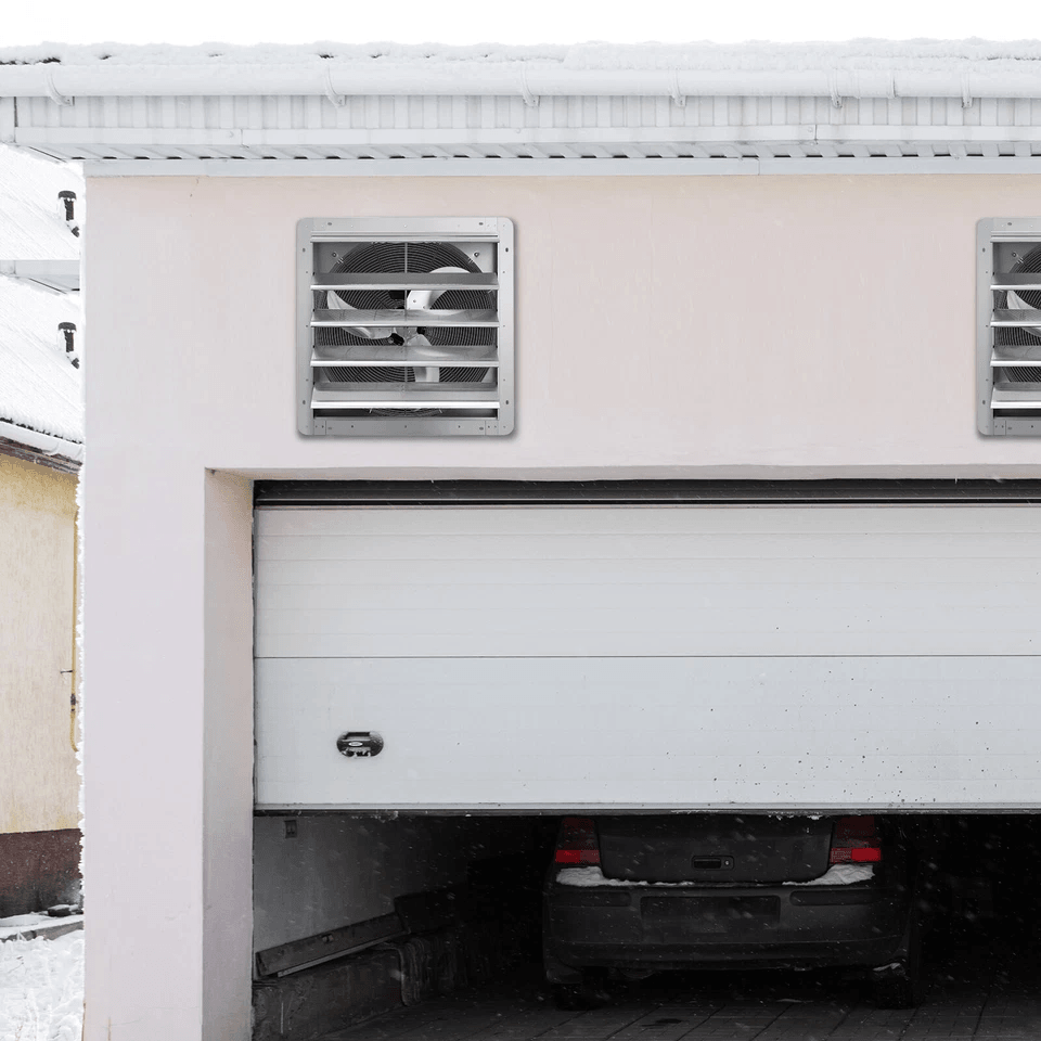 24 Shutter Exhaust Fan 3320 CFM Wall Mounted Aluminum Ventilation Fan For Shop Garage Attic Greenho 4