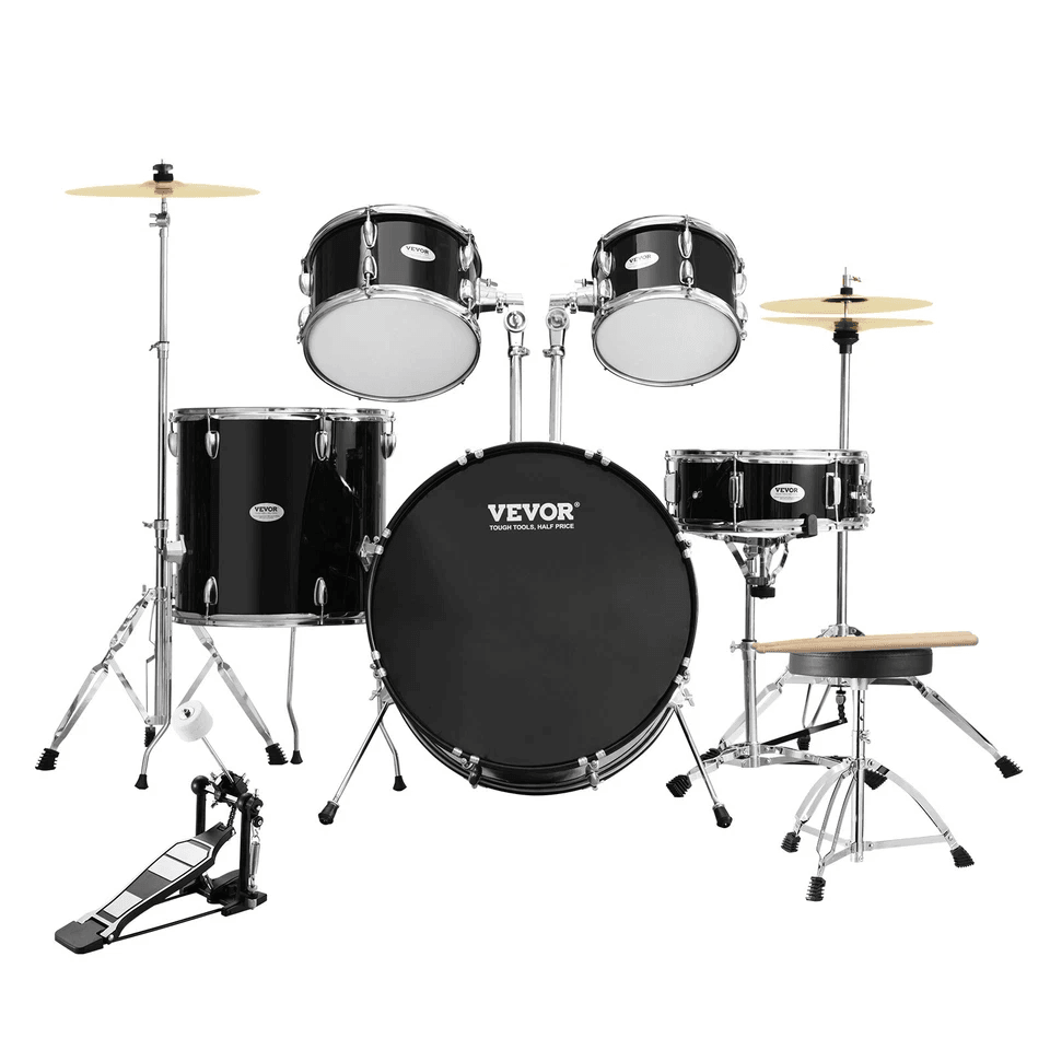 VEVOR Adult Drum Set 5Piece Drum Kit With Throne Cymbals Pedal  Stand  Beginner To Professional Aco 5