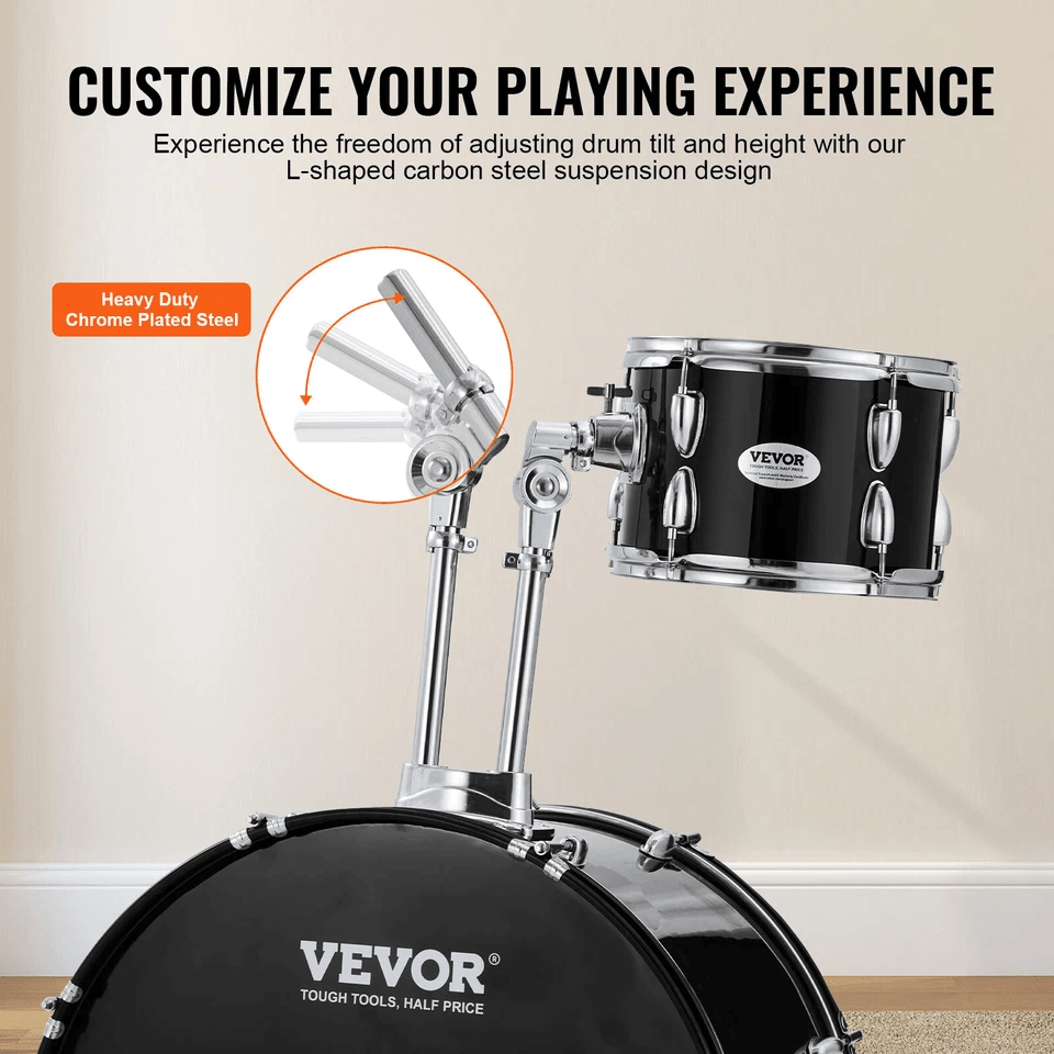 VEVOR Adult Drum Set 5Piece Drum Kit With Throne Cymbals Pedal  Stand  Beginner To Professional Aco 6