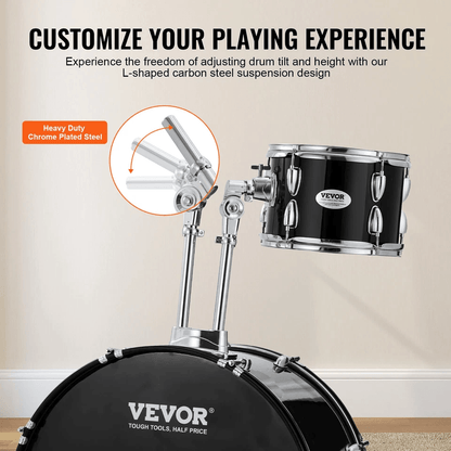 VEVOR Adult Drum Set 5Piece Drum Kit With Throne Cymbals Pedal  Stand  Beginner To Professional Aco 6