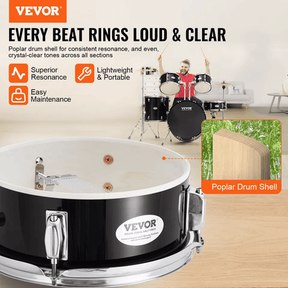 VEVOR Adult Drum Set 5Piece Drum Kit With Throne Cymbals Pedal  Stand  Beginner To Professional Aco 7