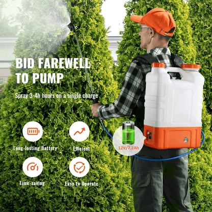 Battery Powered Backpack Sprayer With Wheels Adjustable Pressure 12V Battery Multiple Nozzles 2