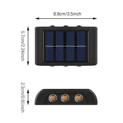 Waterproof Solar LED Wall Light Outdoor Dusk to Dawn Lighting for Porch Yard and Camping