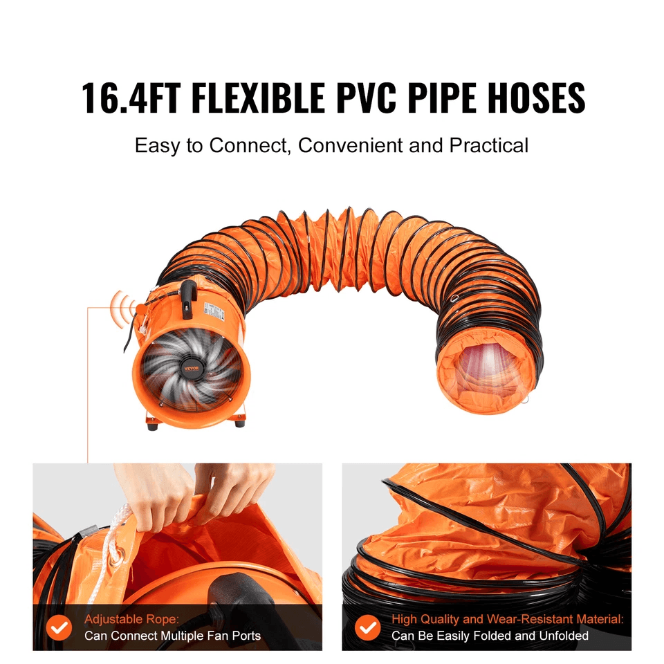Portable Extractor Fan Blower Ventilator With Duct Hose Industrial Air Mover For Workshops  Ventila 3