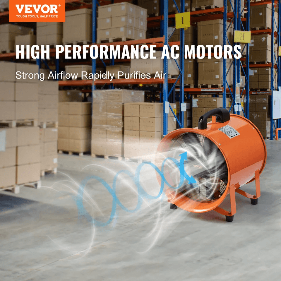 Portable Extractor Fan Blower Ventilator With Duct Hose Industrial Air Mover For Workshops  Ventila 1