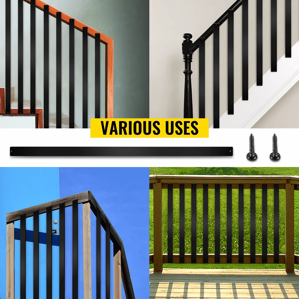 Deck Balusters Metal Deck Spindles 76 Pack Aluminum Alloy Railing  Matte Black Outdoor Staircase Po 3