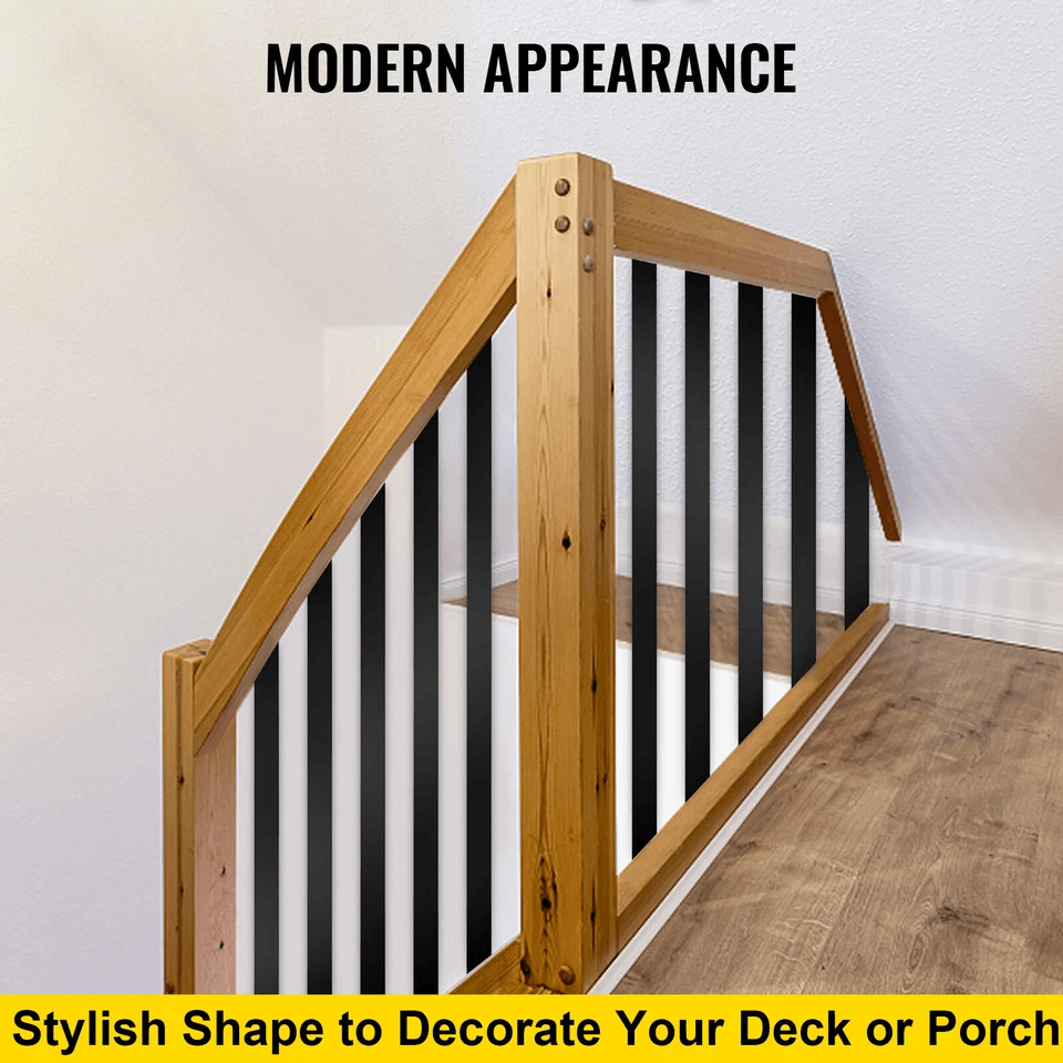 Deck Balusters Metal Deck Spindles 76 Pack Aluminum Alloy Railing  Matte Black Outdoor Staircase Po 1
