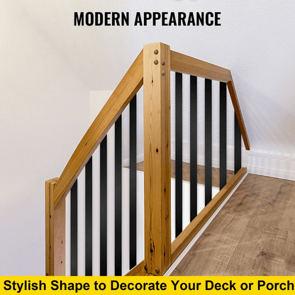 Deck Balusters Metal Deck Spindles 76 Pack Aluminum Alloy Railing  Matte Black Outdoor Staircase Po 1