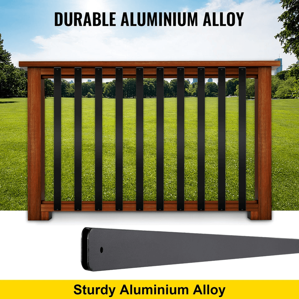 Deck Balusters Metal Deck Spindles 76 Pack Aluminum Alloy Railing  Matte Black Outdoor Staircase Po 4