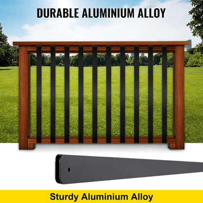 Deck Balusters Metal Deck Spindles 76 Pack Aluminum Alloy Railing  Matte Black Outdoor Staircase Po 4