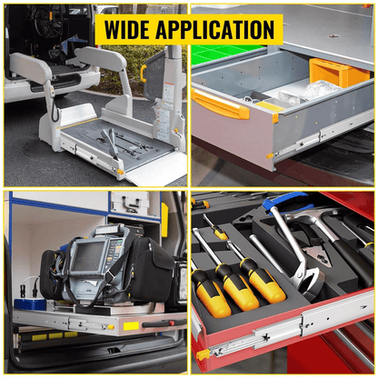 Heavy Duty Drawer Slides With Lock Ball Bearing Full Extension Side Mount 6