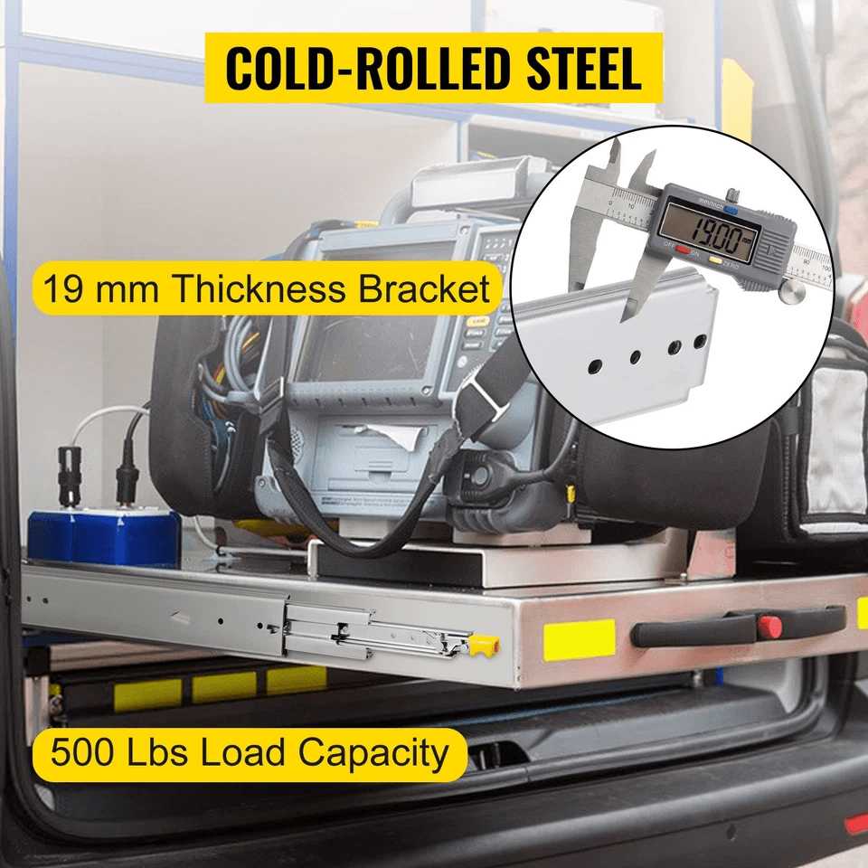 Heavy Duty Drawer Slides With Lock Ball Bearing Full Extension Side Mount 4
