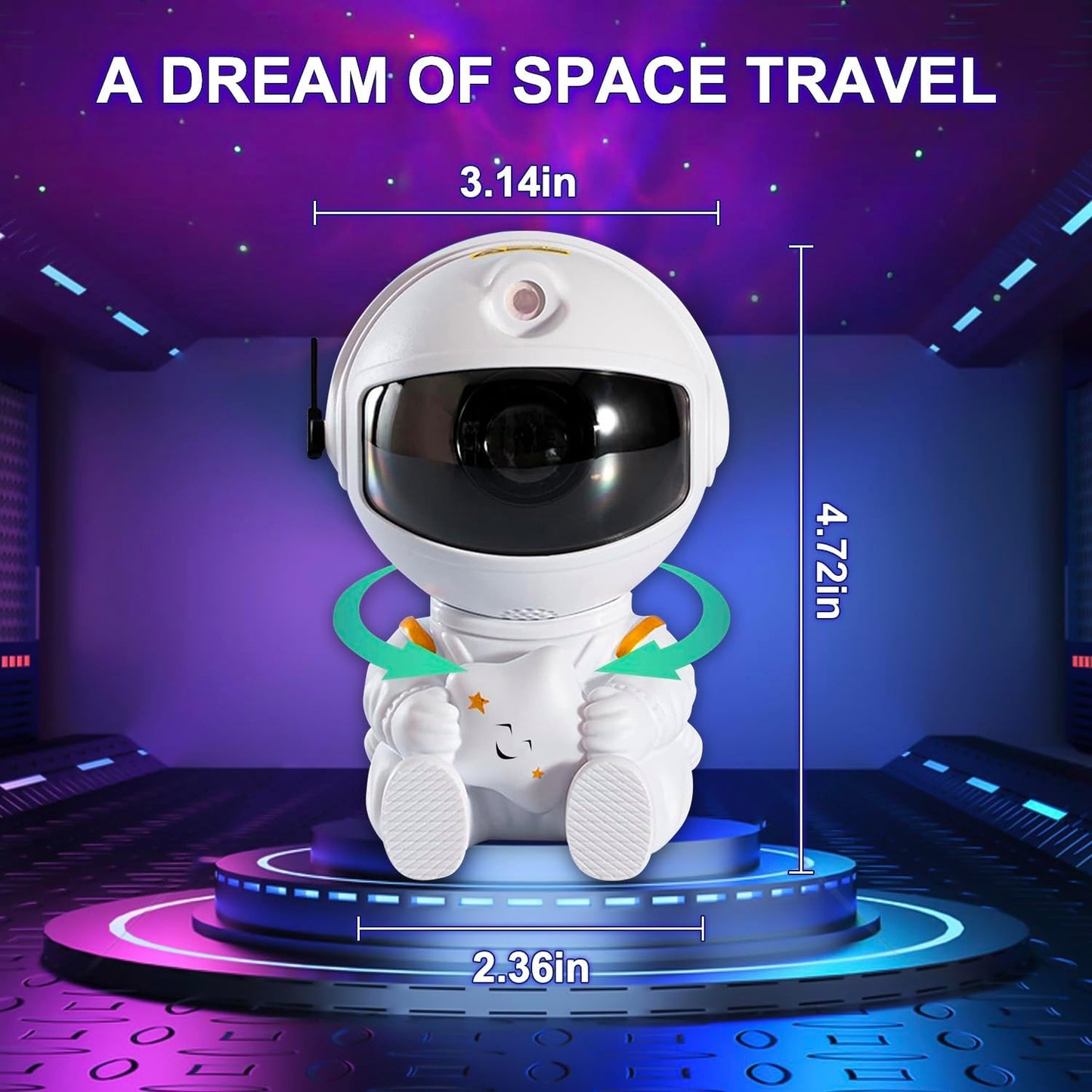 Astronaut Galaxy Star Projector LED Night Light for Childrens Bedroom  Ceiling Decoration