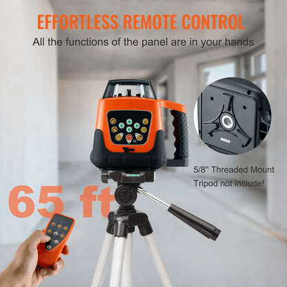 SelfLeveling 360 Rotary Green Beam Laser Level Tool Range IP66 Waterproof Remote Control Rechargeab 1