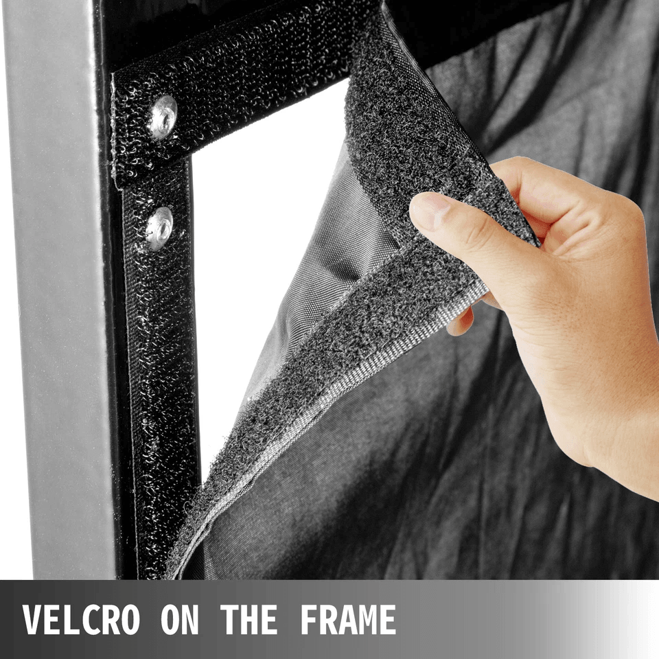 Foldable DJ Event Facade Booth Black Scrim Metal Frame With Table Top Ideal For Mobile DJs  Events 3