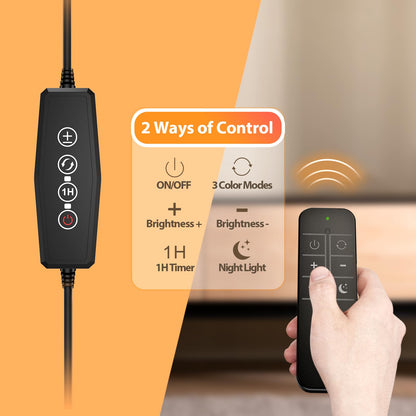 Adjustable 160 LED USB Clip Night Reading Lamp 3 Color Temperatures  Flexible Gooseneck