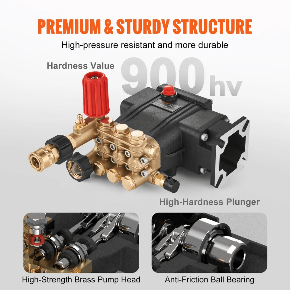 Universal Horizontal Pressure Washer Pump 25 GPM Power Washer Pump For Gas Engines 3