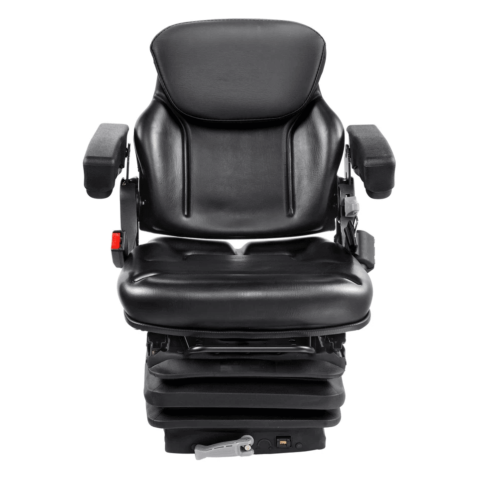 Universal Forklift Seat  Adjustable Tractor Seat With Armrests Seatbelt  Shock Absorption 6