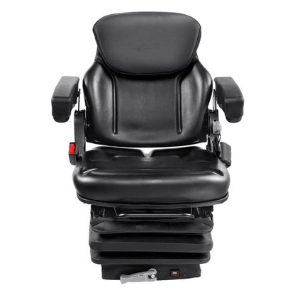 Universal Forklift Seat  Adjustable Tractor Seat With Armrests Seatbelt  Shock Absorption 6