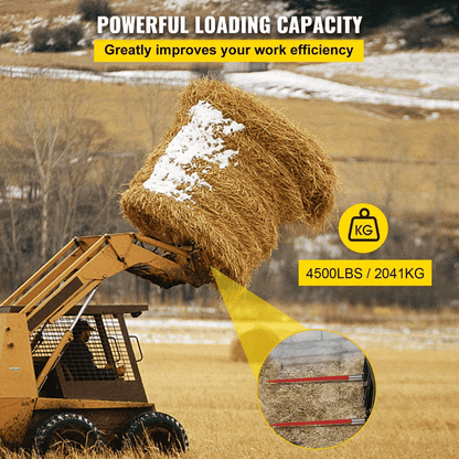 Hay Bale Spears Heavy Duty Spike Forks For Tractors  Loaders 3
