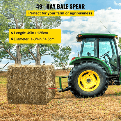 Hay Bale Spears Heavy Duty Spike Forks For Tractors  Loaders 1