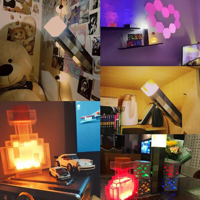 USB Rechargeable Brownstone Torch Lamp LED Night Light with Buckle for Bedroom  Childrens Gift