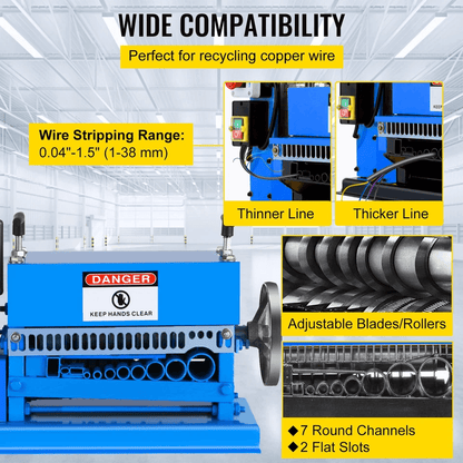 Portable Electric Wire Stripping Machine Scrap Cable Stripper 4