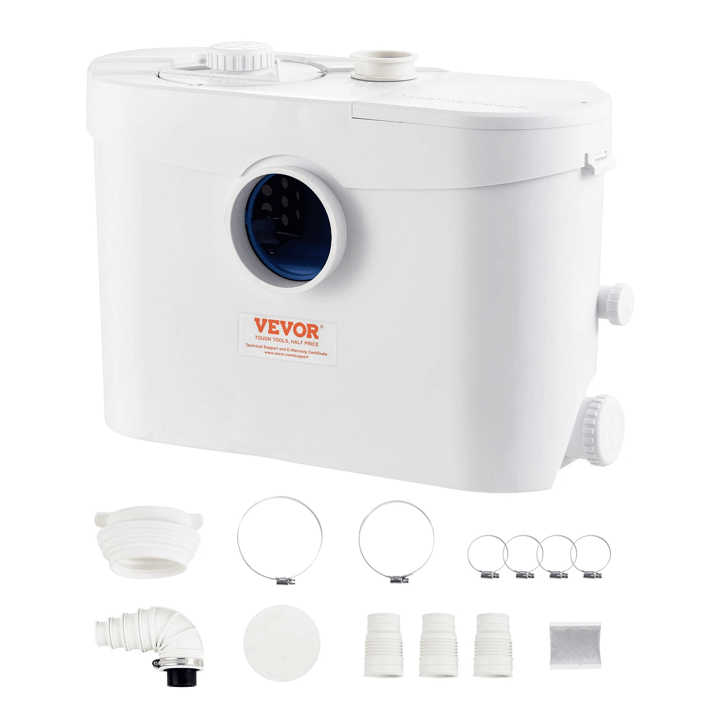 VEVOR 700W Macerator Disposal Pump  Basement Sewage Solution With 3 Water Inlets  Dual Outlets 8