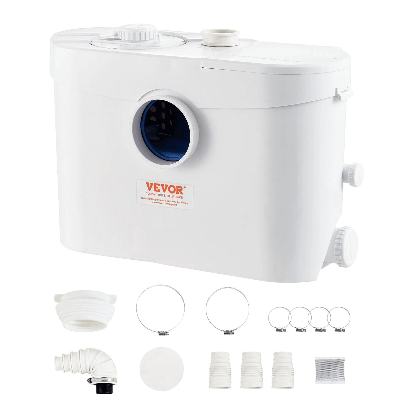 VEVOR 700W Macerator Disposal Pump  Basement Sewage Solution With 3 Water Inlets  Dual Outlets 8